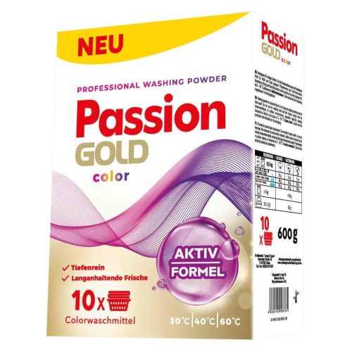 PASSION GOLD mosópor színes ruhákhoz 600 g