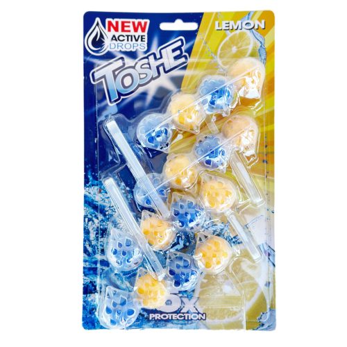 TOSHE WC-illatosító-tisztító golyók citrom illat 4x55g / lemon