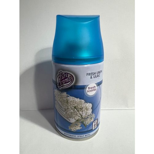 PURE AROMA légfrissítő spray utántöltő orgona illat 250ml / fresh linen & lilac