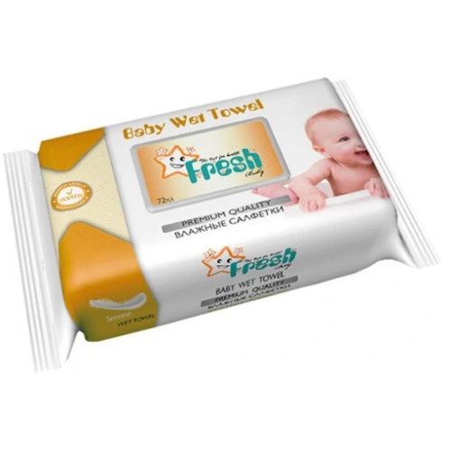 FRESH BABY nedves törlőkendő 72 db-os