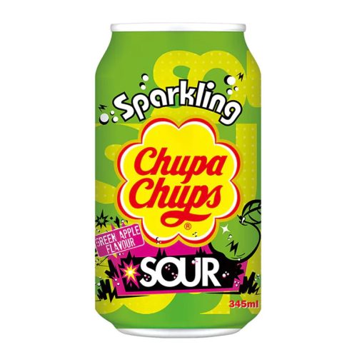 CHUPA CHUPS savanyú zöldalmás szénsavas üdítőital 345ml